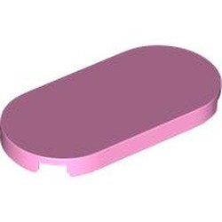 LEGO part 66857 Tile Round 2 x 4 in Light Purple/ Bright Pink