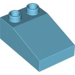 LEGO part 35114 Duplo Brick 3 x 2 Slope 33° in Medium Azure