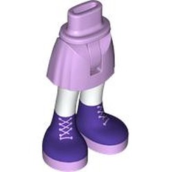 LEGO part 2241c01pr0013 Minidoll Hips and Short Skirt with print in Lavender