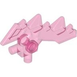LEGO part 23861 Weapon Blade with Spikes and Two Bars in Transparent Medium Reddish Violet/ Trans-Dark Pink