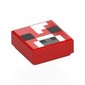 Tile 1 x 1 with Black/White Pixelated Cow Face print