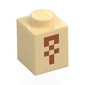Brick 1 x 1 with Dark orange Minecraft Desert Temple Ankh print