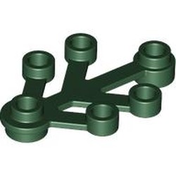 LEGO part 2423 Plant, Leaves 4 x 3 in Earth Green/ Dark Green