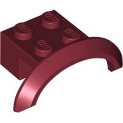 LEGO part 98282 Wheel Arch, Mudguard 4 x 2 1/2 x 1 in Dark Red