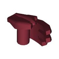 LEGO part 7985 Deformed Hand, Left in Dark Red