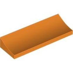 LEGO part 6806 Slope Curved 2 x 6 Inverted in Bright Orange/ Orange