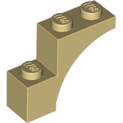 LEGO part 5850 Brick Arch 1 x 3 x 2, Straight End in Brick Yellow/ Tan