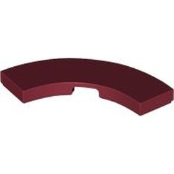 LEGO part 79393 Tile 3 x 3 Curved, Macaroni in Dark Red
