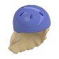 Hair and Helmet, Long with Blue Violet Helmet Pattern