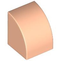 LEGO part 7126 Brick Curved 1 x 1 in Light Nougat