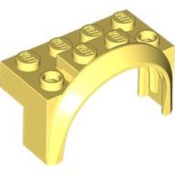 LEGO part 3387 Wheel Arch, Mudguard 4 x 2 x 2 1/2 in Cool Yellow/ Bright Light Yellow