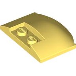 LEGO part 93604 Slope Curved 3 x 4 x 2/3 Triple Curved with 2 Sunk Studs in Cool Yellow/ Bright Light Yellow