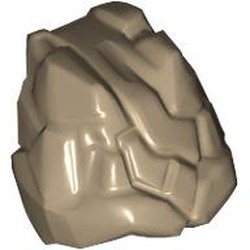 LEGO part 78940 Head Top, Rocks in Sand Yellow/ Dark Tan