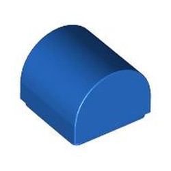LEGO part 49307 Brick Curved 1 x 1 x 2/3 Double Curved Top, No Studs in Bright Blue/ Blue