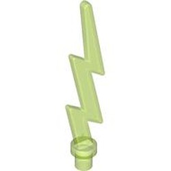 LEGO part 27256 Wave / Lightning Angular, Single in Transparent Bright Green/ Trans-Bright Green