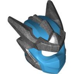 LEGO part 115499pat0002 Wrap with Pearl Titanium Spikes pattern in Dark Azure