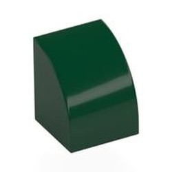 LEGO part 7126 Brick Curved 1 x 1 in Earth Green/ Dark Green