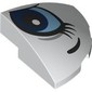 Brick Round Corner, Curved 3 x 3 x 1 Quarter Circle with Bright Light Blue/Dark Blue Eye, Right print
