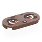 Tile Round 2 x 4 with Face, Brown Eyes, Reddish Brown Eyeshadow, Cheeks, Lips print