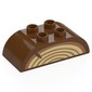 Duplo Brick 2 x 4 Curved Top, Wood Print