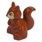 Duplo Animal Squirrel with Black and White Curved Eyes on Tan Face Print