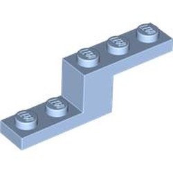 LEGO part 5712 Bracket 5 x 1 x 1 1/3 in Light Royal Blue/ Bright Light Blue