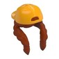 Hat / Cap Backward with Dark Orange Braided Tails pattern