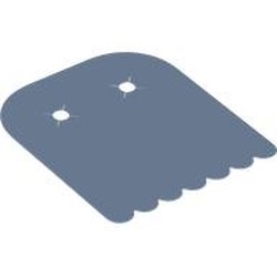 LEGO part 112440 Cloak, Square, Rounded Scalloped in Light Royal Blue/ Bright Light Blue