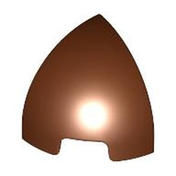 LEGO part 5848 Brick Round Curved 1 x 1 x 1 Quarter Dome in Reddish Brown