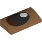 Slope Brick Curved 2 x 4 x 2/3 No Studs with Black Eye, Brown Iris, White Pupil Left print