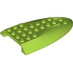LEGO part 87615 Aircraft Fuselage Curved Aft Section 6 x 10 Top in Bright Yellowish Green/ Lime