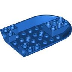 LEGO part 5123 Aircraft Fuselage Curved Forward 6 x 8 Bottom with 2 Pin Holes in Bright Blue/ Blue