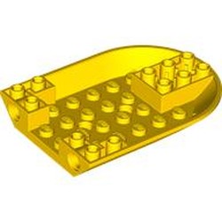 LEGO part 5123 Aircraft Fuselage Curved Forward 6 x 8 Bottom with 2 Pin Holes in Bright Yellow/ Yellow