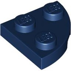 LEGO part 7904 Plate Round Corner 2 x 2 in Earth Blue/ Dark Blue