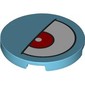 Tile Round 3 x 3 with Half Open White Eye, Red Iris Left print
