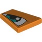 Wedge Tile 2 x 2 Left with White Eye, Dark Turquoise Iris Left print