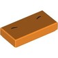 Tile 1 x 2 with Black Stripes / Eyebrows print