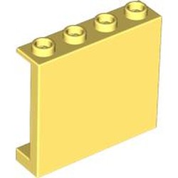 LEGO part 60581 Panel 1 x 4 x 3 [Side Supports / Hollow Studs] in Cool Yellow/ Bright Light Yellow