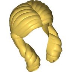 LEGO part 8006 Hair, Long Tails Over Shoulders in Ochre Yellow