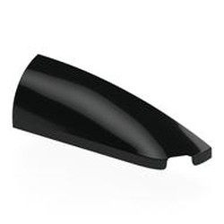 LEGO part 7205 Brick Round, Curved Double 1 x 4 with Stud Notch Right in Black