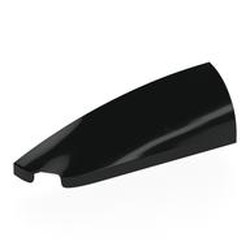 LEGO part 7206 Brick Round, Curved Double 1 x 4 with Stud Notch Left in Black