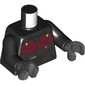 Torso, Mandalorian Armor, Dark Red Panel with Yellow Triangles print, Black Arms, Pearl Titanium Hands