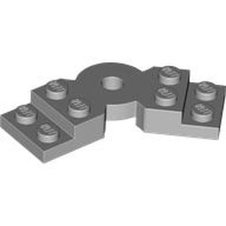 LEGO part 79846 Plate Angled 2 x 2 with Step and Hole in Center in Medium Stone Grey/ Light Bluish Gray