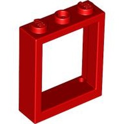 LEGO part 51239 Window Frame 1 x 3 x 3 in Bright Red/ Red