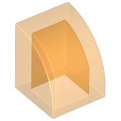 LEGO part 7126 Brick Curved 1 x 1 in Transparent Bright Orange/ Trans-Orange