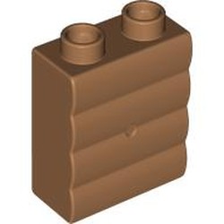 LEGO part 18783 Duplo Brick 1 x 2 x 2 Log Effect in Medium Nougat
