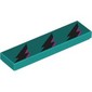 Tile 1 x 4 with Black/Lavender Lightning Bolts print