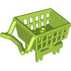 LEGO part 49649 Equipment Shopping Cart in Bright Yellowish Green/ Lime