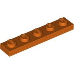 LEGO part 78329 Plate 1 x 5 in Reddish Orange