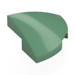 LEGO part 5852 Brick Round Corner, Curved 2 x 2 x 2/3 Quarter Circle in Sand Green
